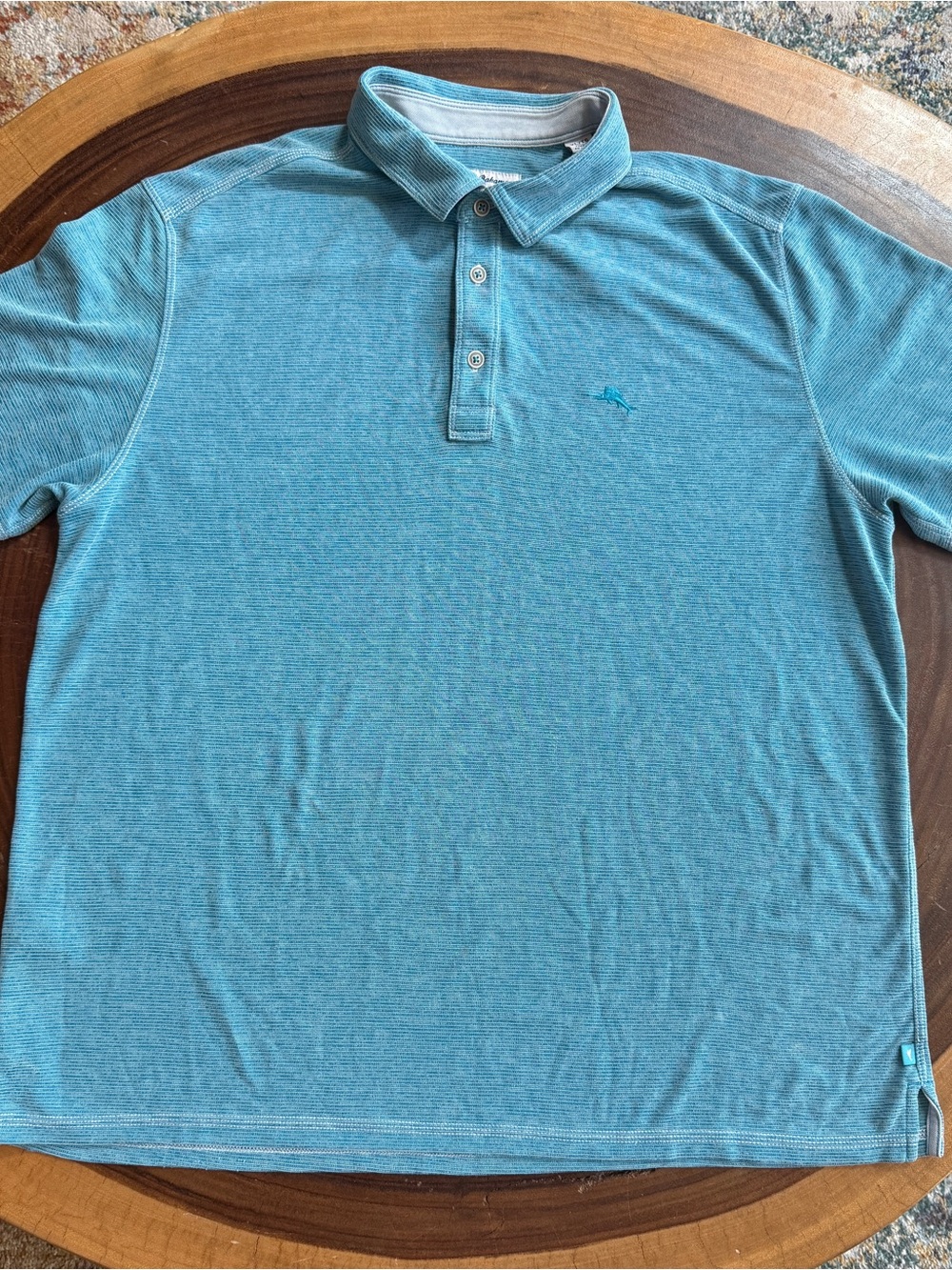 Tommy Bahama Men’s Light Turquoise Polo Shirt - Picture 2 of 9